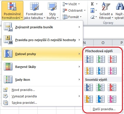 Podmíněné formátování Excel 2010 
