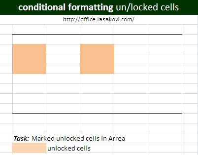 conditional formatting: un-locked cells