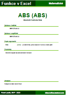 Microsoft Excel ABS