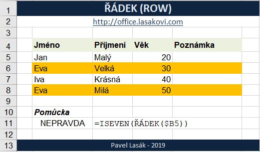 Excel funkce DEK