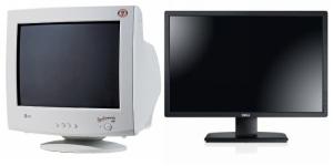 CRT-LCD monitor