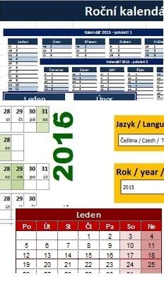 Roční kalendář 2016 mini
