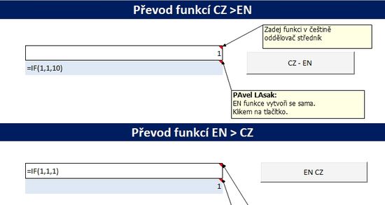 Prevod funkc skriptem VBA Excel