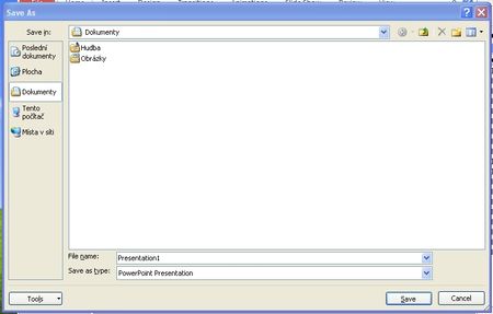 Power Point 2010 - Soubor - Save - Ulozit