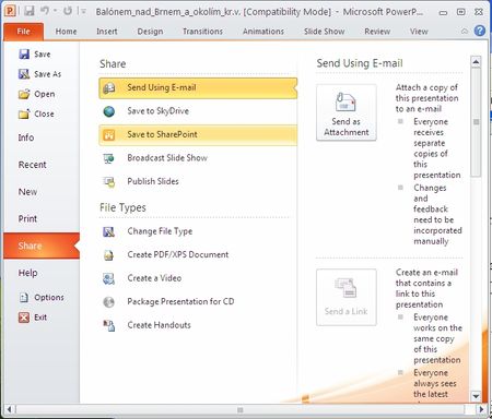 Power Point 2010 - Soubor - Sdlet - Share