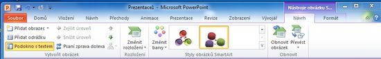 MS PowerPoint 2010 - smartArt - karta navrh