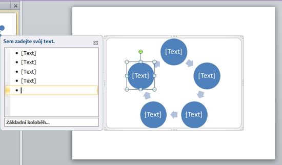 MS PowerPoint 2010 - smartArt - cyklus