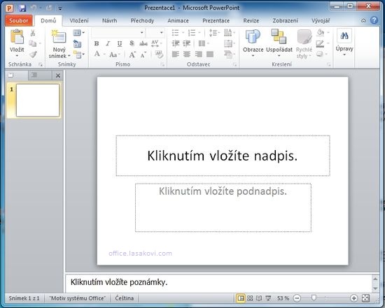 MS PowerPoint 2010 - první spuštění