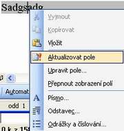 ms word aktualizovat