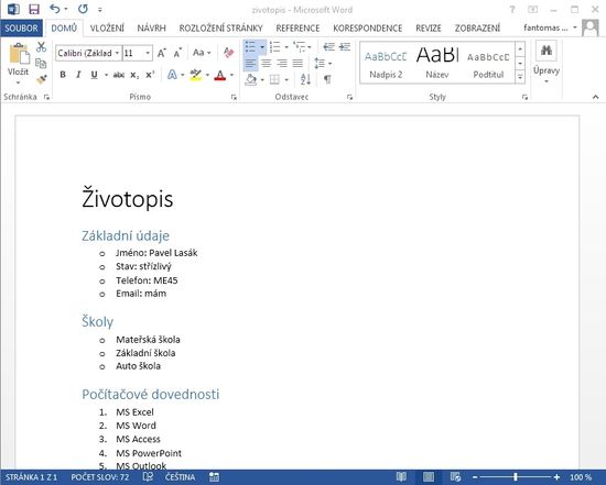 MS Word 2013 - styly hotovo 